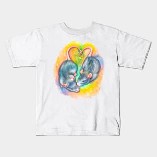 The watercolor rats (mouses) Kids T-Shirt